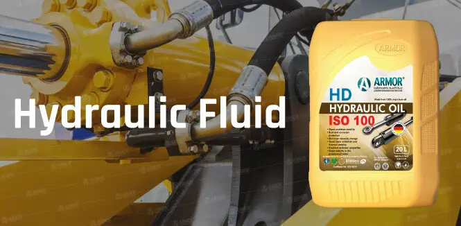 ISO 100 Hydraulic Fluid from Armor Lubricants in 20 Liter Pail for High Performance Industrial Equipment.