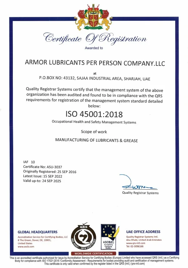 ISO 45001 Occupational Health and Safety (OH&S) Management System Certification