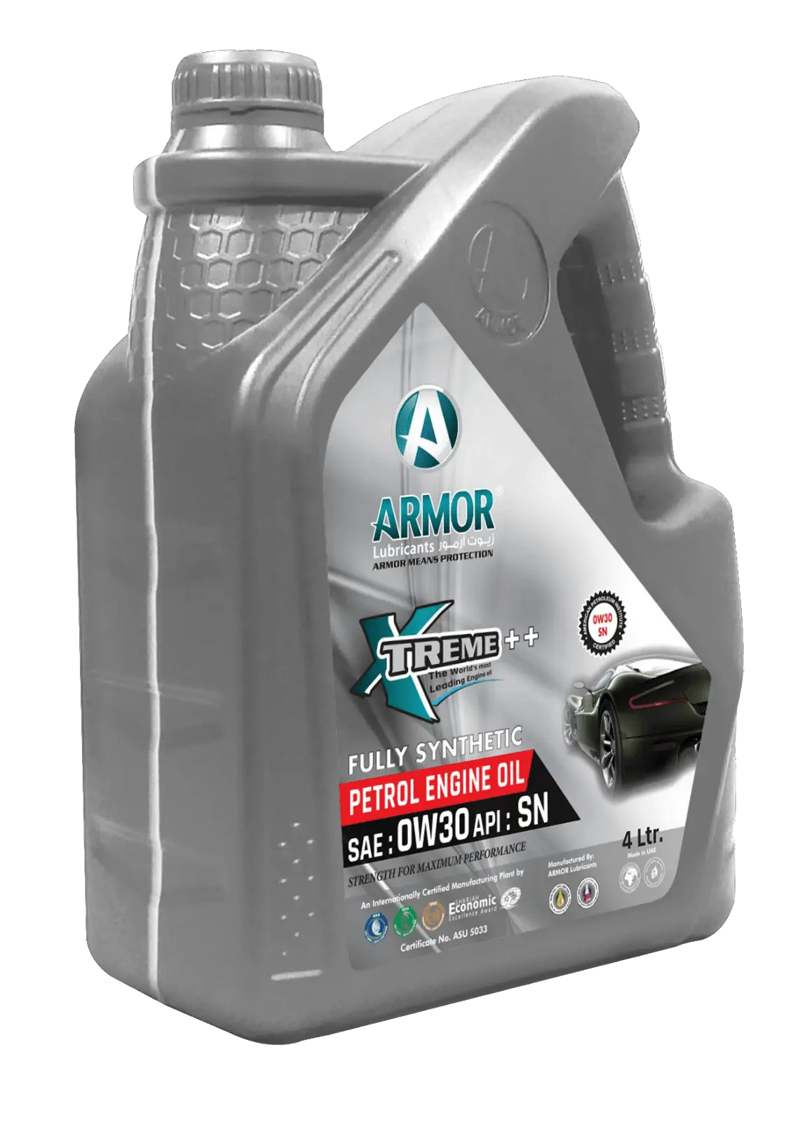 armor lubricants fully synthetic petrol engine oil 0w-30 api sn
